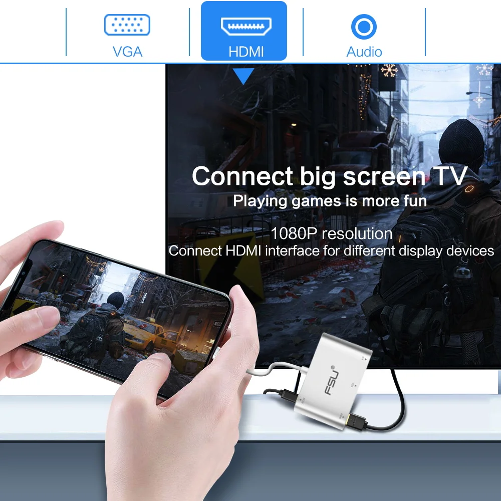 Lightning HDMI VGA конвертер для iPad серии 3 5 Jack кабель аудио ТВ адаптер iPhone X 8 7 Plus 6 6S 5S| |
