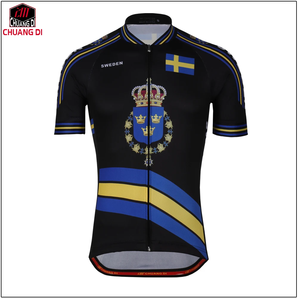 Jerseys Джерси для велоспорта, рубашка для велосипеда, Национальный флаг Швеции, инопланетянин, черная одежда для велоспорта, нагрудник, шорты - Цвет: Jerseys