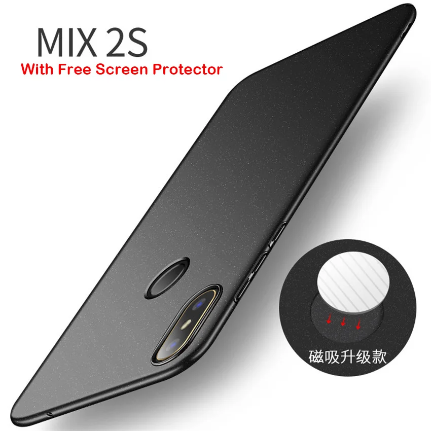 for xiaomi mi mix 2s Для Xiaomi mi Mix 2 s чехол матовый AIXUAN mi x 2 металлический пластиковый автомобильный Магнитный чехол-держатель для Xiaomi mi Mix 2 s 2 s - Цвет: for xiaomi mi mix 2s