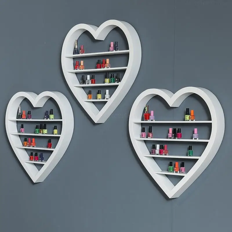 Белая витрина в форме сердца косметический Органайзер для макияжа