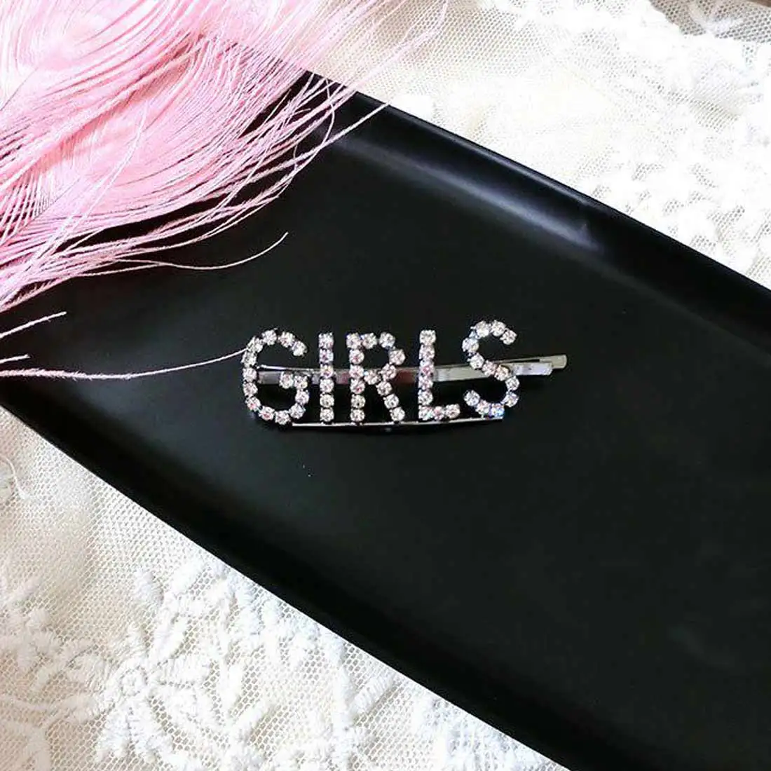 Заколка для волос Горячая мода буква слово горный хрусталь заколка для волос с кристаллами заколка для волос заколки для волос ручка заколка орнамент заколки-пряжки аксессуары для волос