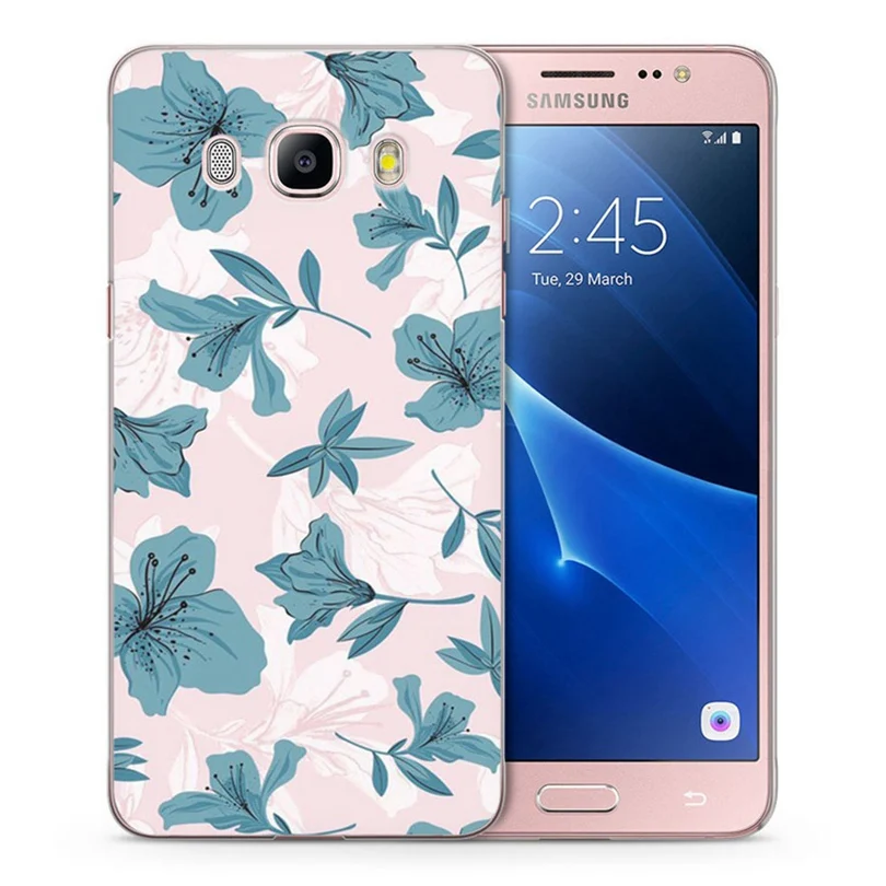 Case For Samsung Galaxy A3 A5 2016 2017 prime J1 J2 J3 J5 J7 TPU Colorful Soft Flora Pink Heart Painted Design Fundas C086 |