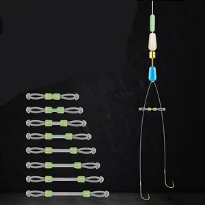 Силиконовые двойные крючки Rompin, 15 шт., контактор, устройство для рыболовной лески, бифуркация, восемь видов, космическая леска, поворотный инструмент для завязывания