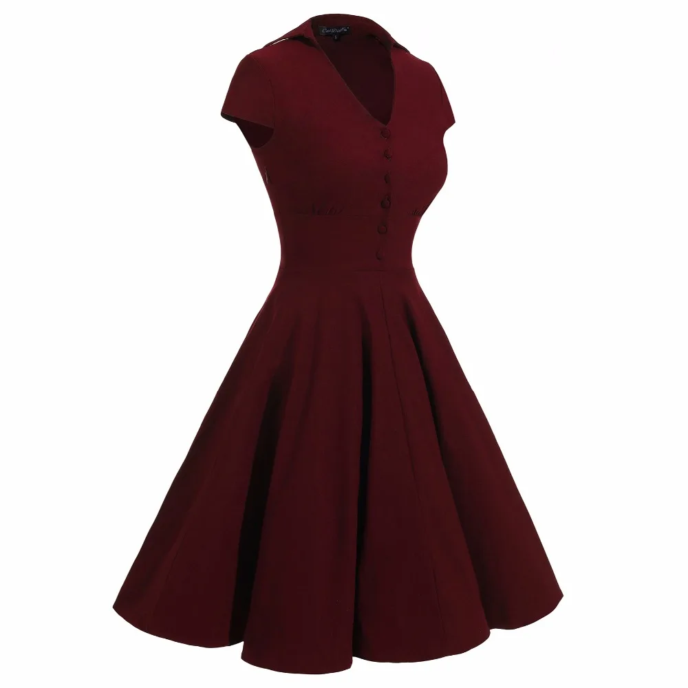 Женское винтажное вечернее платье в стиле рокабилли 50-60-х годов с