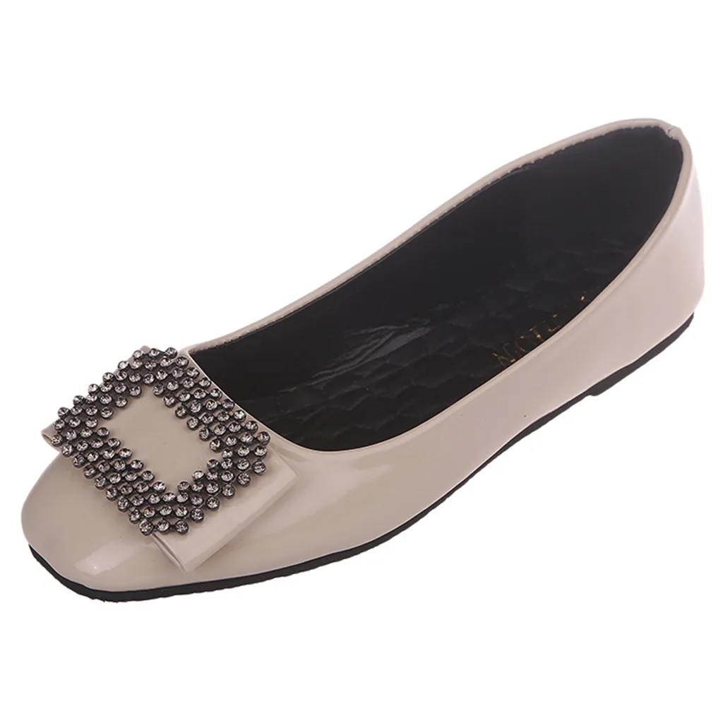 Flat Shoes Women Large Size Crystal Flats Fashion Slip On Casual Shoes Comfortable Loafers Women Flats