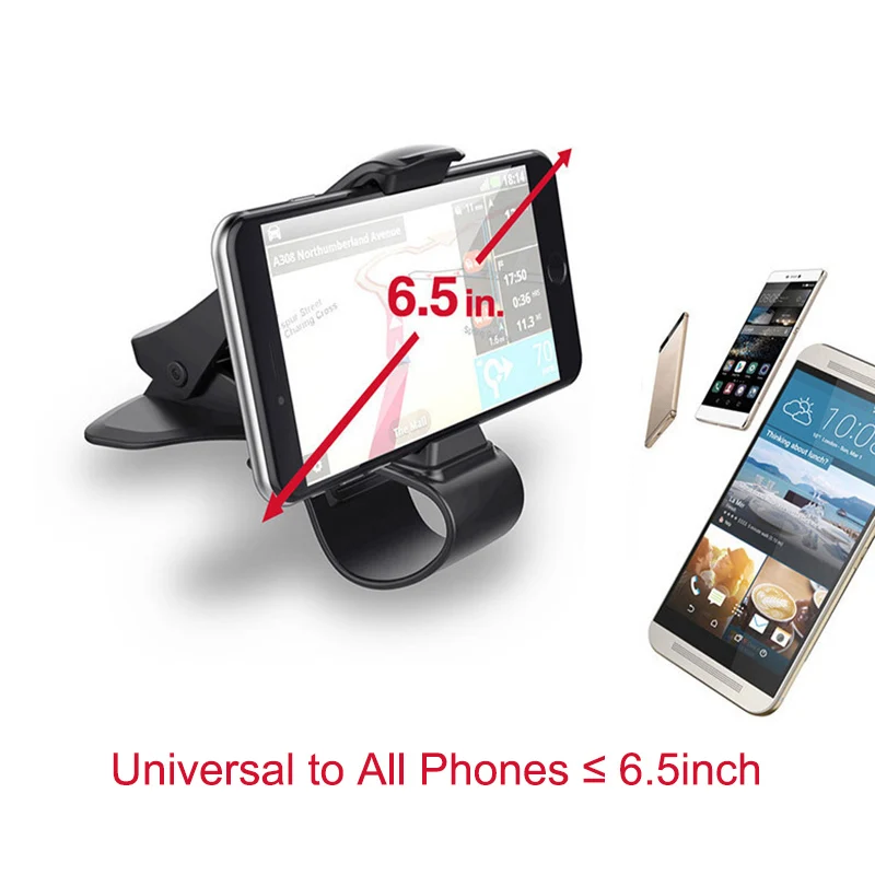 

6.5inch Dashboard Car Holder Easy Clip Car Phone Holder Universal for iPhone X 8 Samsung Note 8 ND998