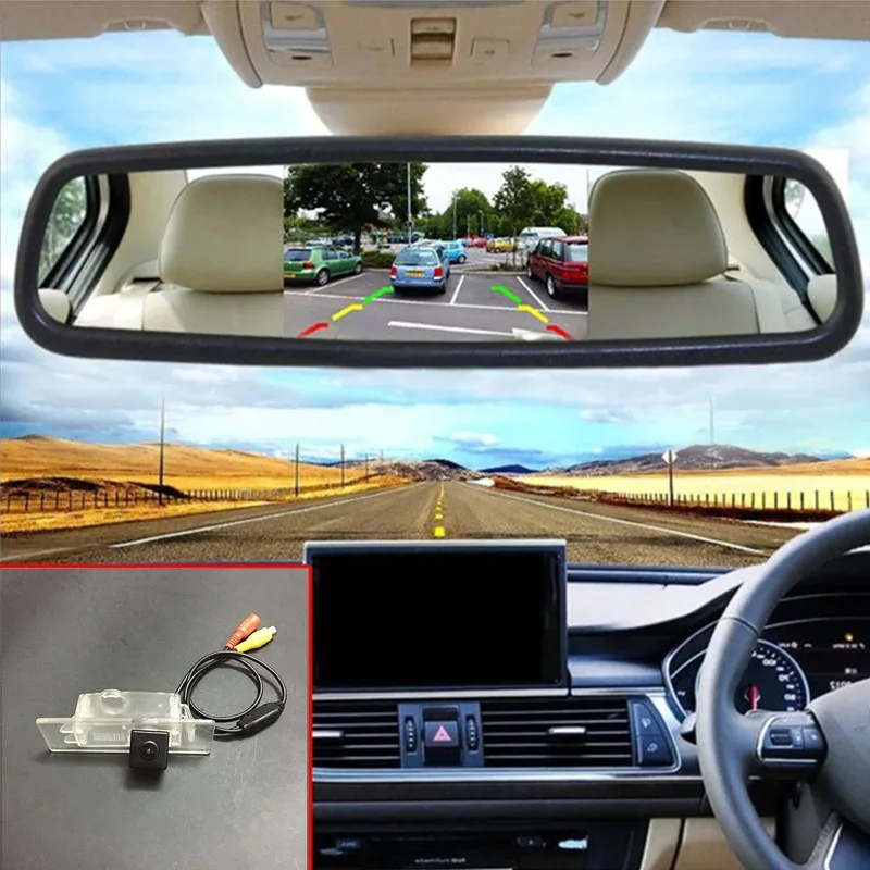 Цветное Автомобильное зеркало заднего вида 5 ''HD TFT LCD для KIA K5 / Optima 2010 ~ 2015 с