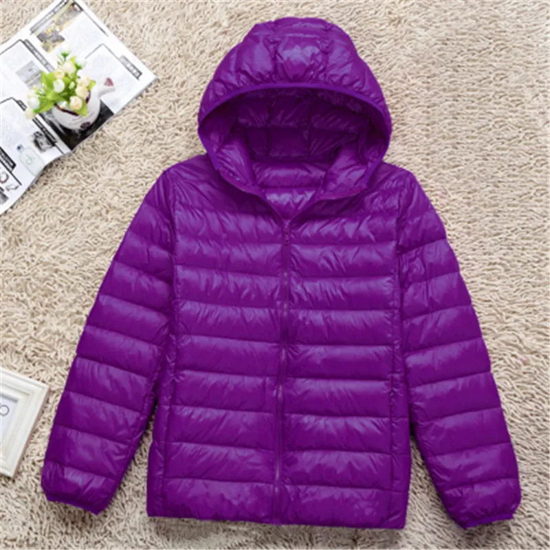 S-7XL новые зимние женские ультра светильник пуховики свободного покроя с