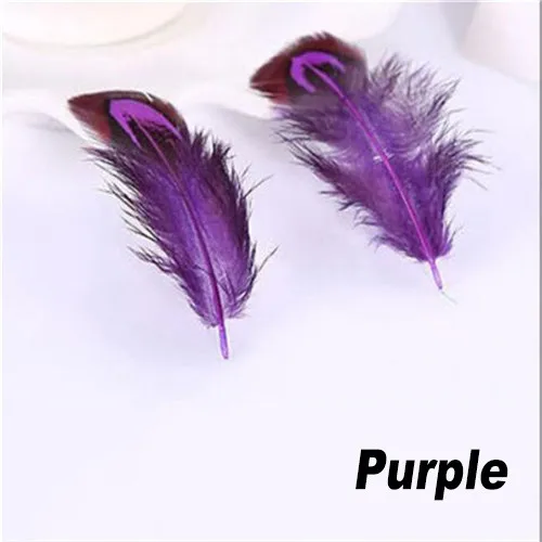 Purple 50 шт. 4-8 см красивые дешевые куриные перья для рукоделия ювелирных изделий, рукоделия, украшения для свадебной вечеринки, аксессуары, свадебные украшения - Цвет: Purple