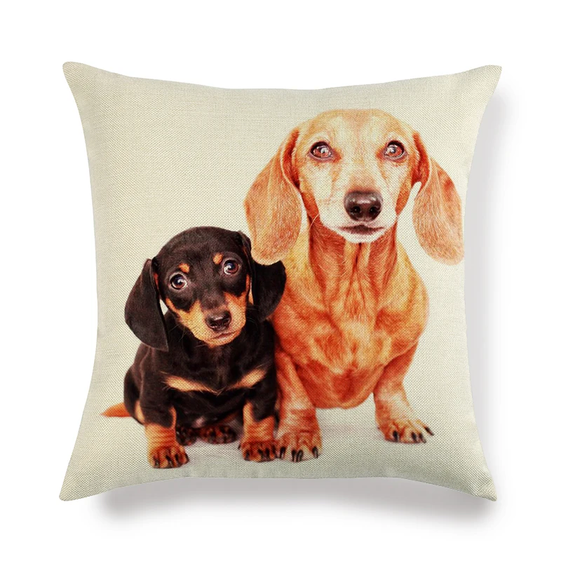 45 см * льняные/Хлопковые наволочки для диванной подушки с таксой дома