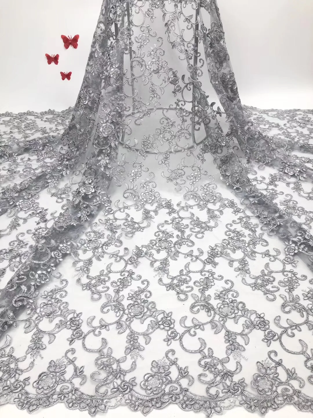 

Nigerian African Lace Fabrics High Quality For Women Cotton Dry Lace Fabric With Stones Swiss Voile Lace In Switzerland RF306