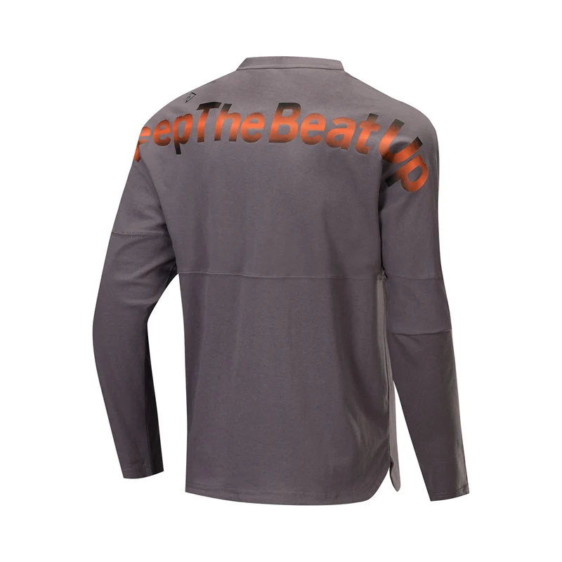 Мужская рубашка с длинным рукавом Li Ning свободная Спортивная кофта круглым