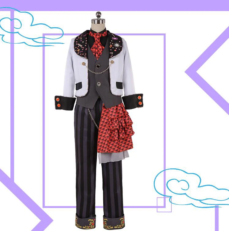 Аниме! IDOLiSH7 X MEN OP Wish Voyage Izumi Mitsuki Готическая печать униформа косплей костюм