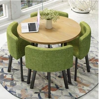 simple reception table and chair combination negotiation table shop parlor table and office casual round table party table
