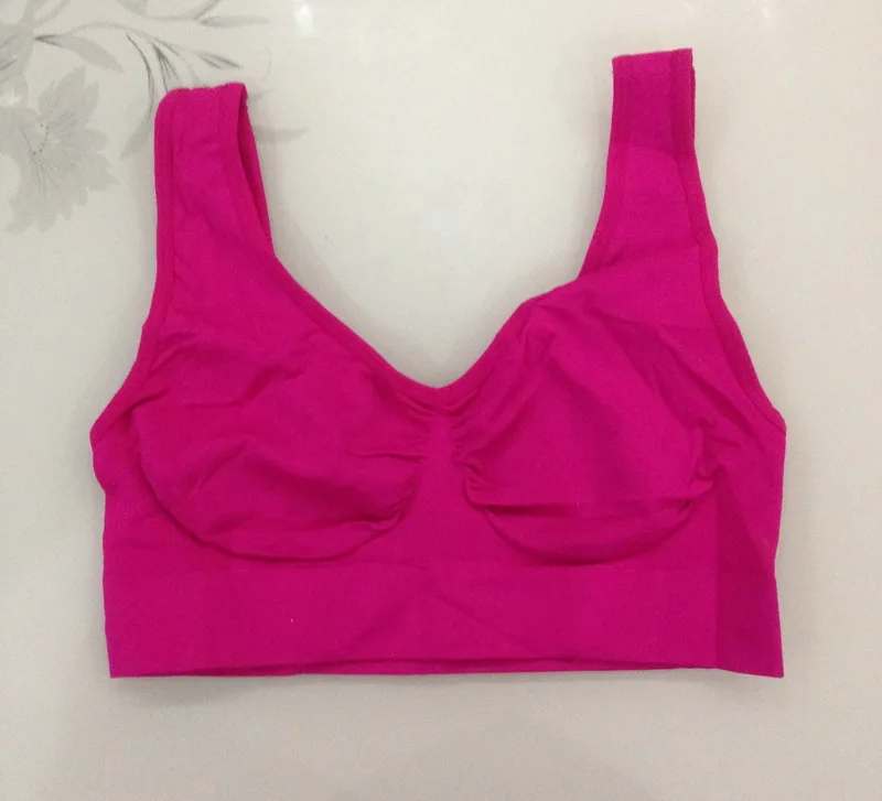 

Womens Seamless Non Padded Bra Leisure Crop Top Vest New Fitness BRAS Single-layer Small Vest 7 Colors 3XL