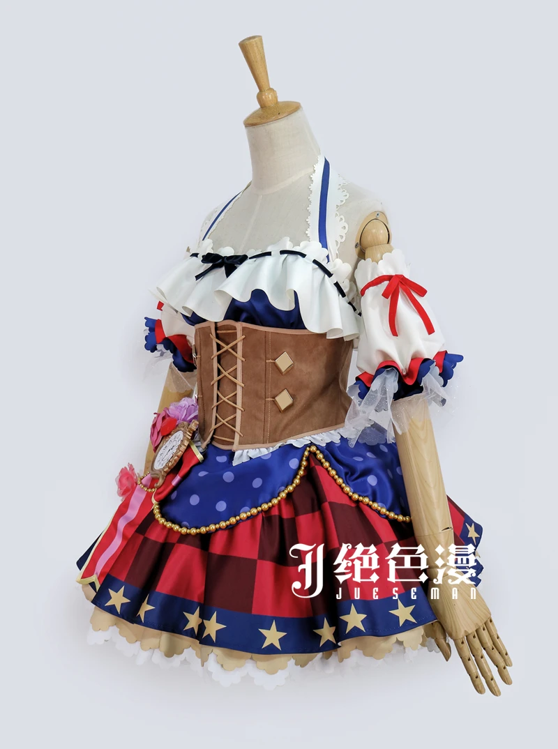 Love Live Sunshine Aqours Косплей Костюм Чика таками Рубиновая Роза макияж Kanan Matsuura Valentine Idol женская униформа платье