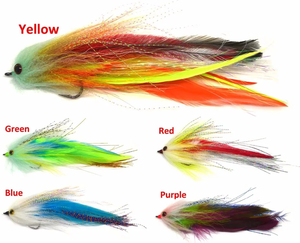 6 &quotфорель лосось Steelhead Щука Fly Рыбалка Мухи Новый | Наживка