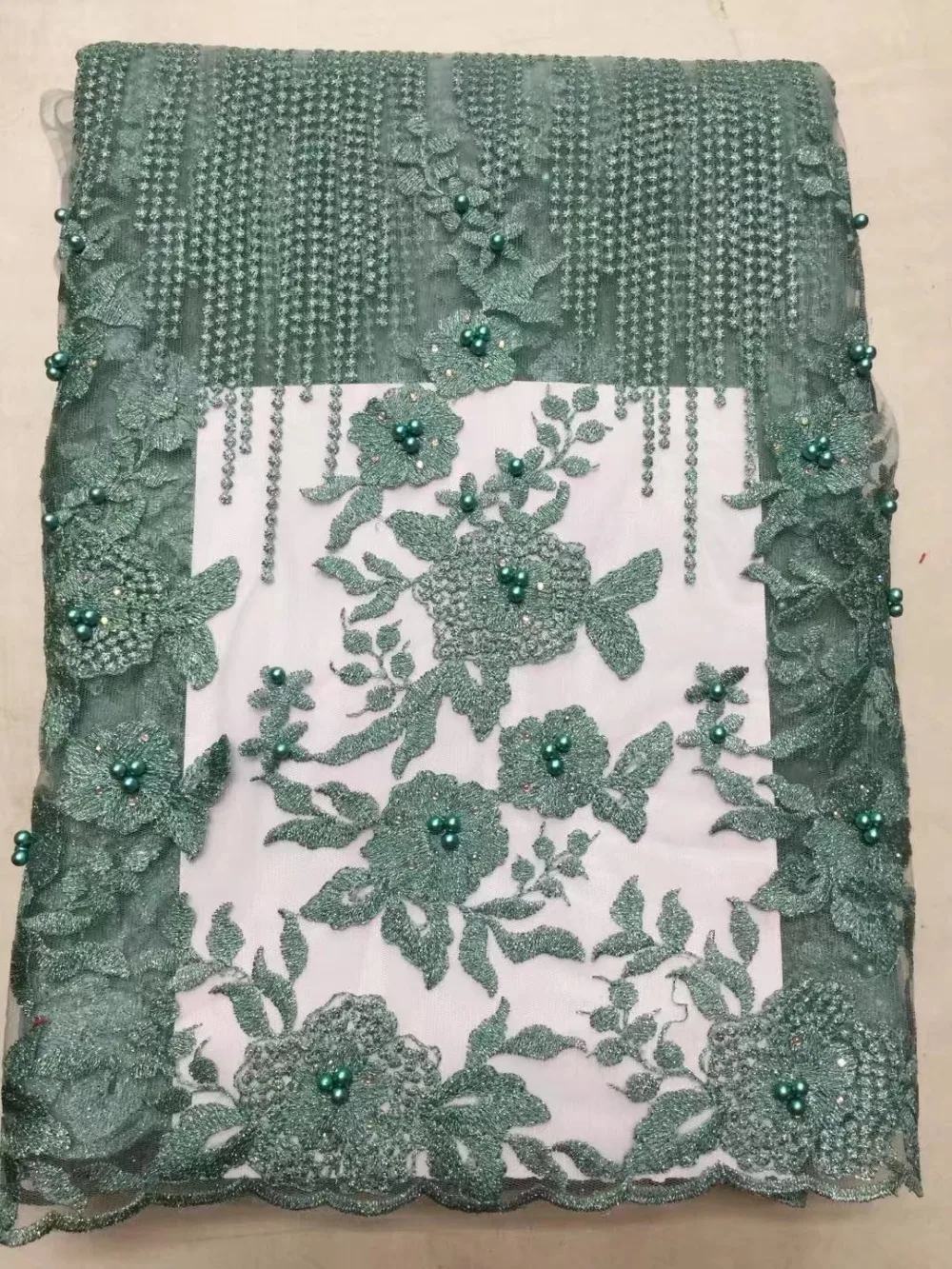 YLB137-3! (6color)wonderful African net lace fabric with beads wholesale price sale top quality French for party dress! | Дом и сад