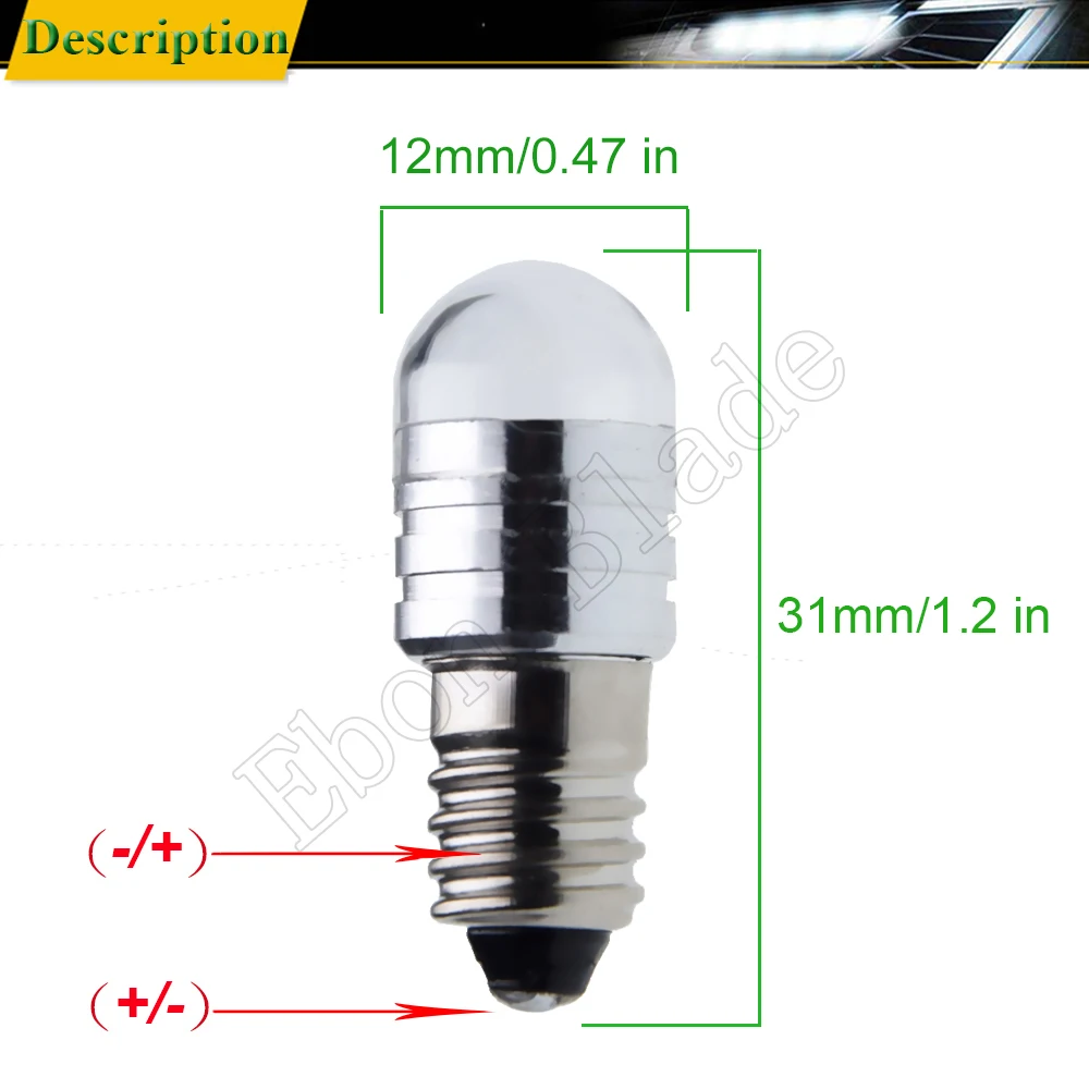 Пара E10 светодиодный винт для лампочки основание мини 1447 2835 2SMD белый светильник