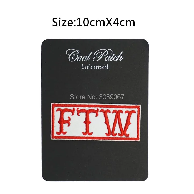 Вышитые патчи FTW вышитая Байкерская нашивка на жилет петля липучке|embroidered patch|vest