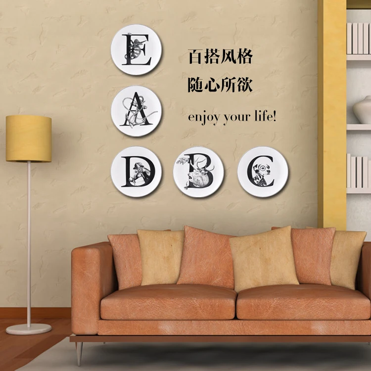 Керамические декоративные подвесные тарелки в скандинавском стиле настенные