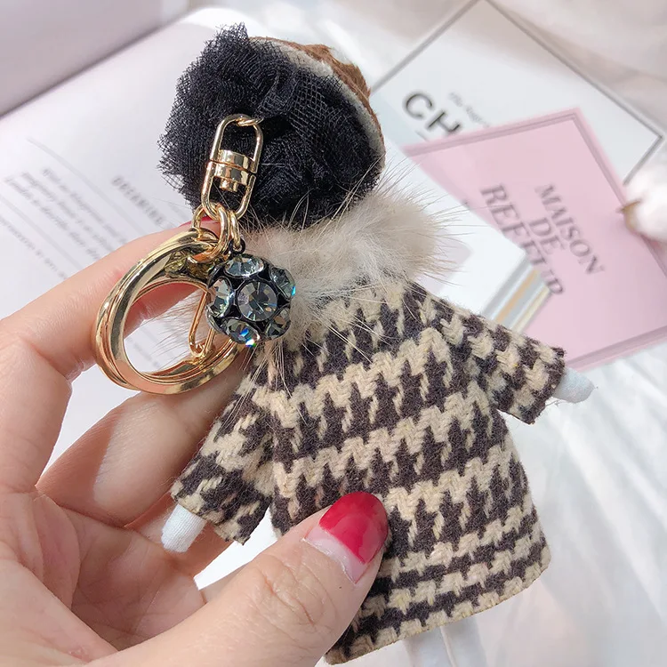 Настоящий мех норки брелок сумка помпон Шарм брелок на сумку роскошный автомобиль ювелирные изделия кулон подарок девушке