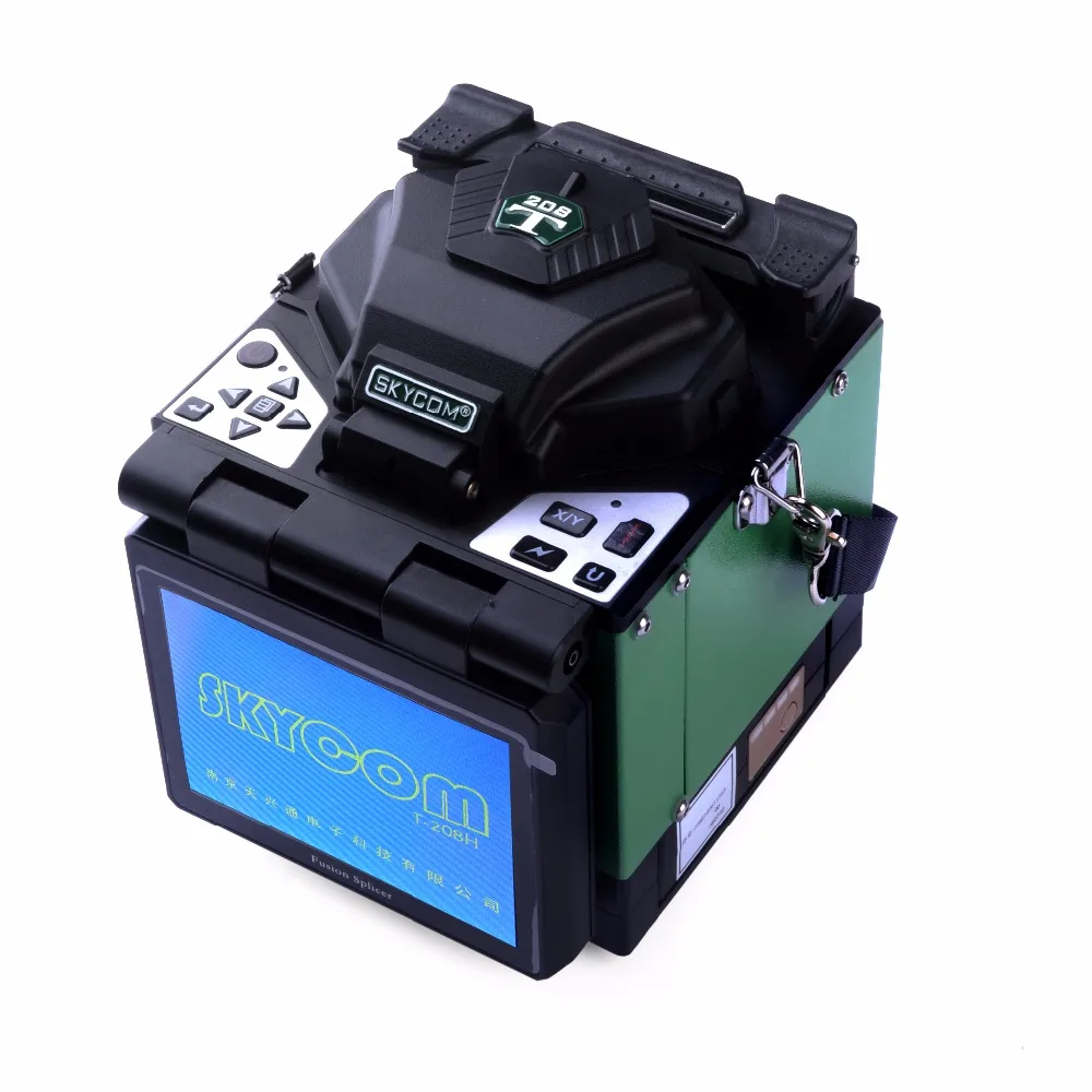 SKYCOM T-208H T208 T-208 слияние оптических волокон Splicer FTTH волоконно-оптический сварочный аппарат Сращивание машина с автоматической тепловой духовкой
