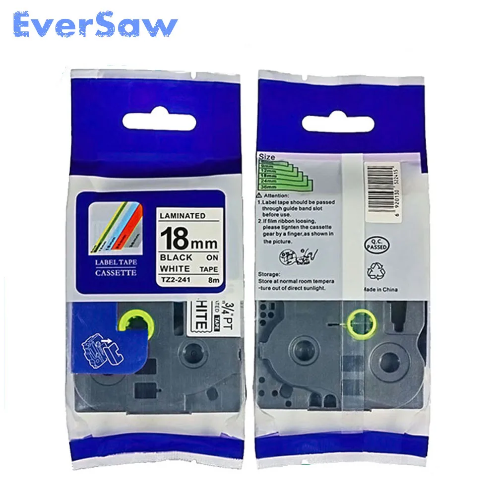 100x brother p touch label tape tz 18mm Tze241 tz241 tze 241 Tze-241 tze641 P-touch printer Ribbon maker | Компьютеры и офис