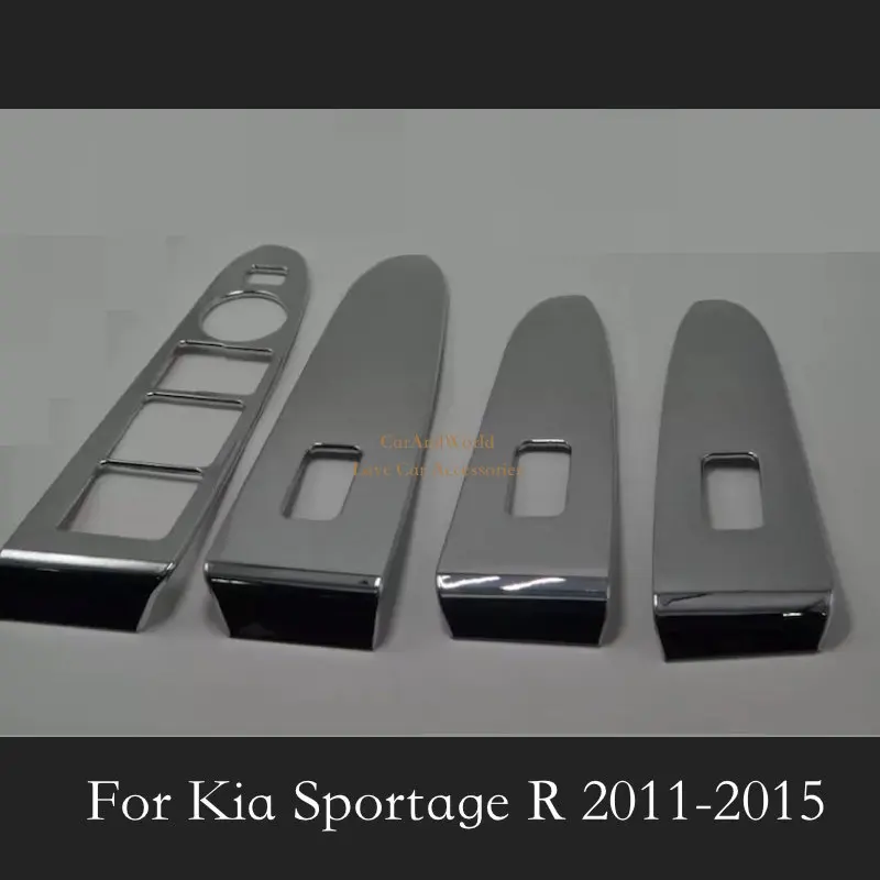 ABS аксессуары из хрома для KIA Sportage R двери окна кнопка включения обложки