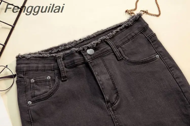 

Fengguilai Women Pants 2020 Autumn Winter Jeans Female Denim Pants Mens Jeans Donna Stretch Bottoms Skinny Pants Women Trousers