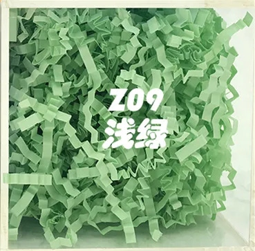 light green 19 цветов-Ширина 3 мм-подарочная корзина Shred, бумажный наполнитель «Трава» 500 г - Цвет: light green