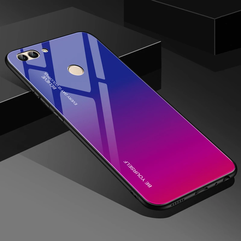 4 Роскошный чехол из закаленного стекла Aurora с градиентом для huawei Honor V20 8X10 9 lite Magic2 Nova 4 3 3i P30 P20 lite P Smart чехол - Цвет: 4