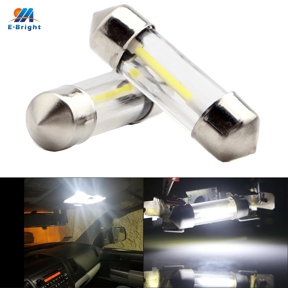 YM E Bright 200 шт COB чипы C5W 31 мм 36 39 41 стеклянные линзы для салона автомобиля фестон