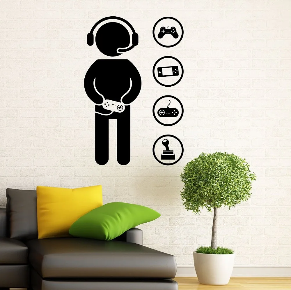 

Free shipping Gaming Wall Decal Video Games High Quality Wall Sticker Home Decoration Room Interior Vinyl Sticker
