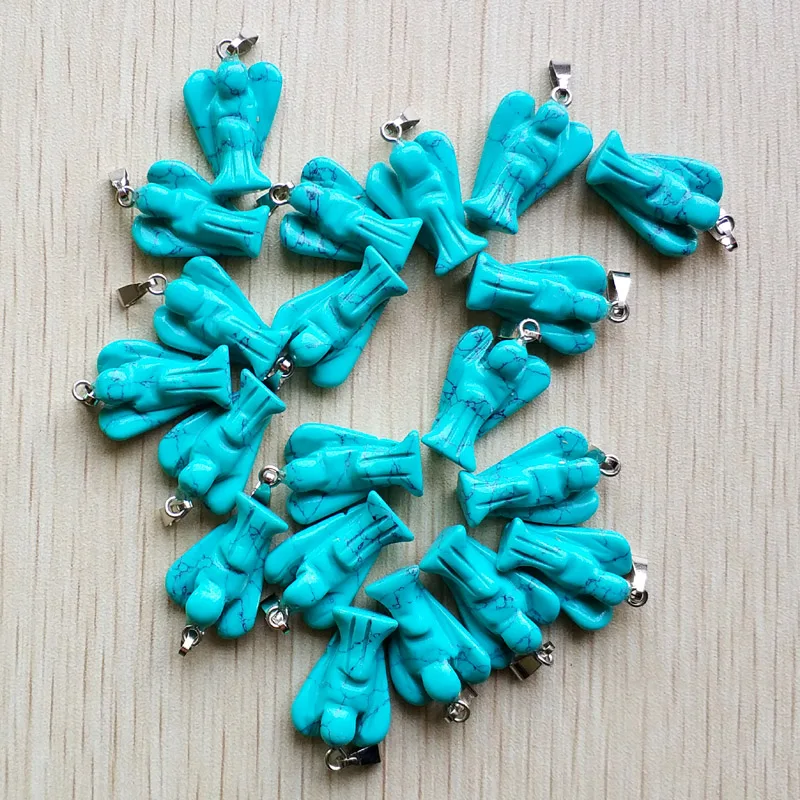 Wholesale 20pcs/lot Fashion hot selling high quality Carved stone Angel Pendants charms for jewelry making Free shipping | Украшения и