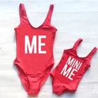 Купальный костюм для женщин и детей, Цельный купальник с надписью ME, мини-купальник ME, женский купальный костюм, 2019