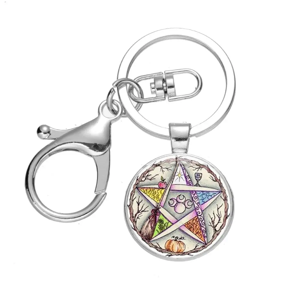 SONGDA 2019 Новый эзотерические подвеска с пентаграммой брелок Wicca талисман ЗВЕЗДА