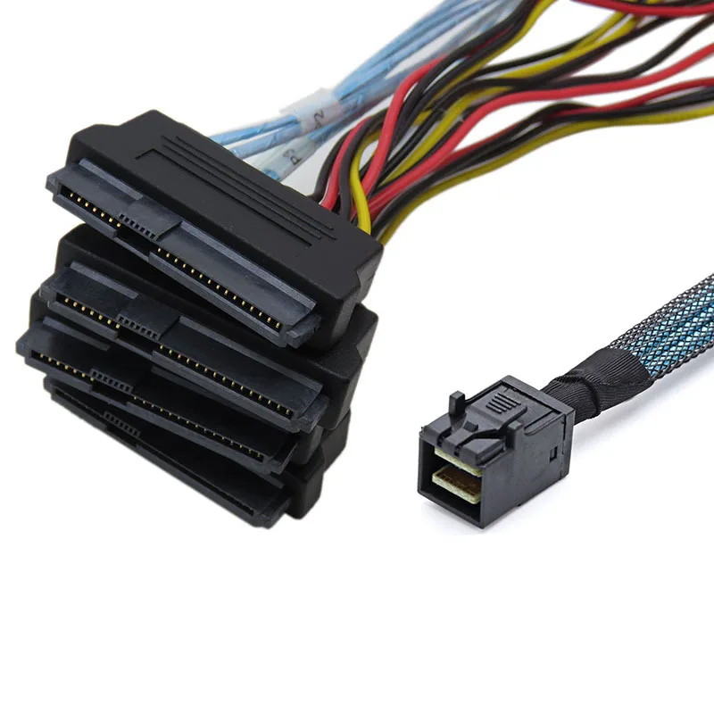 SFF 8643 к 8482 Mini SAS удлинитель передачи данных для ПК жесткий диск 1 до 4