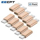 EECPT 10 упаковок OTG Type C адаптер USB C к Micro USB OTG кабель Type-C адаптер Коннектор для Macbook Samsung S9 S8 Huawei P20 P10