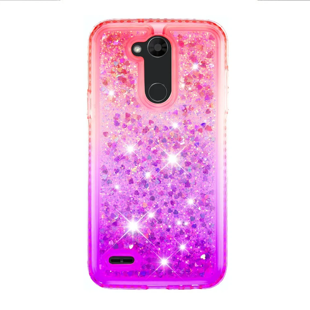 LG X Power 3 Case Luxury Diamond Glitter Silicone Cases For V7 2018 Coque Liquid Dynamic Quicksand Cover |