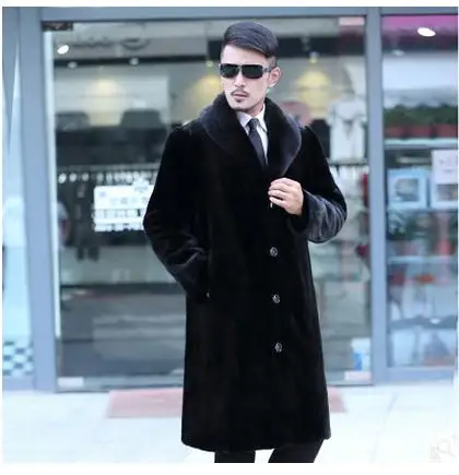 S/6Xl мужское зимнее осеннее меховое пальто длинное повседневное Мужское из
