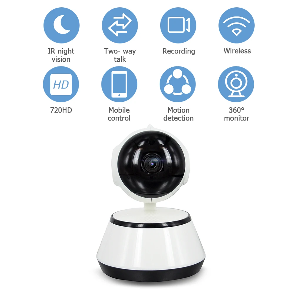Домашняя видеокамера 720P HD WiFi IP камера беспроводная с управлением через приложение безопасность ИК Ночное Видение видеокамера домашний монитор для детей старшего возраста