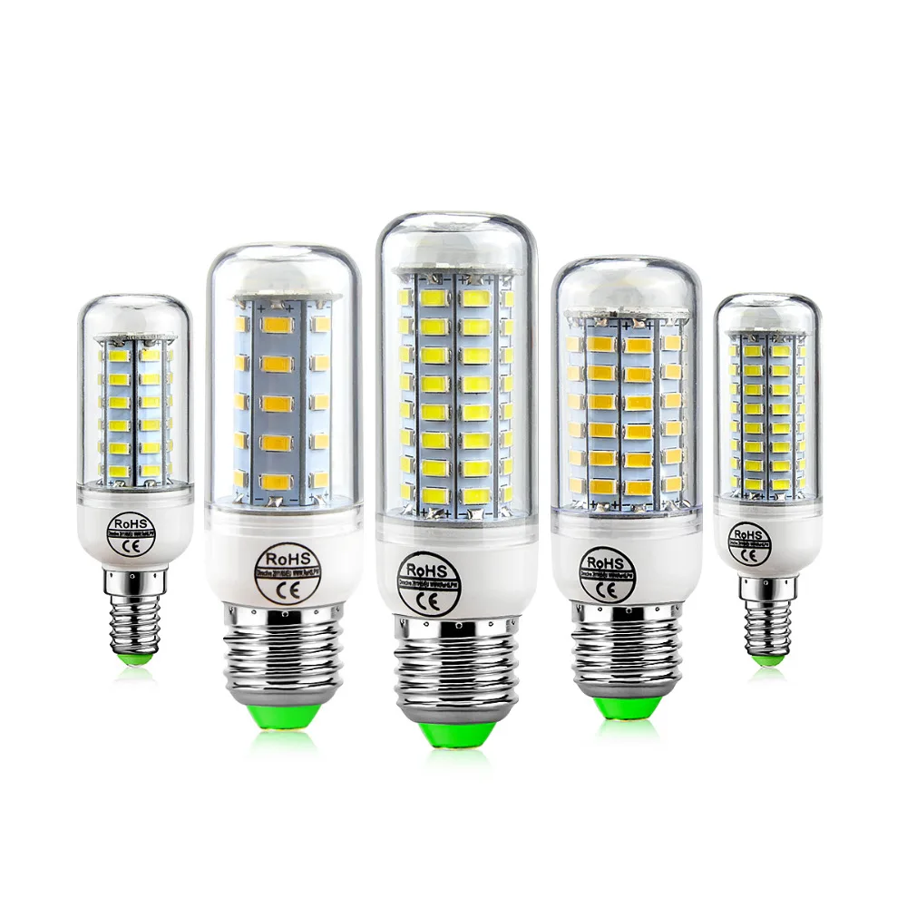 SMD5730 220V E27 светодиодный светильник E14 светодиодный лампы 24 36 48 56 69 72 светодиодный s кукурузы лампы, люстры свечи светодиодный светильник для украшения дома ампулы