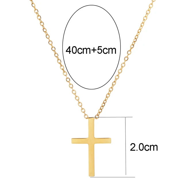 Stainless Steel Cross Pendant Necklaces 4