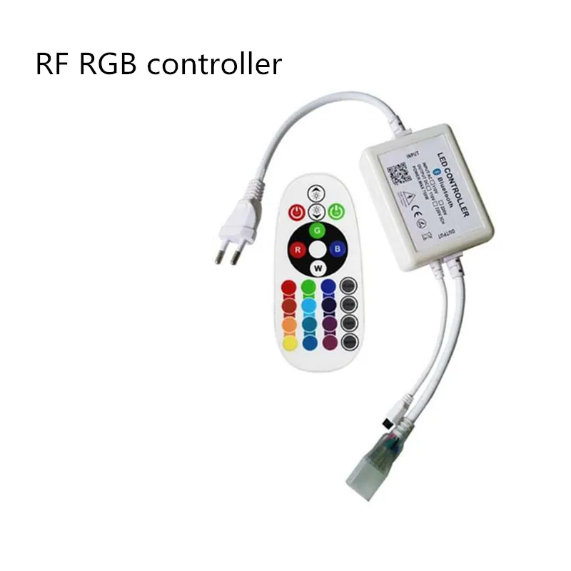 Светодиодный полосы 220 V затемнения 5050 AC гибкий свет rgb 1 м 5 10 20 50 Bluetooth APP