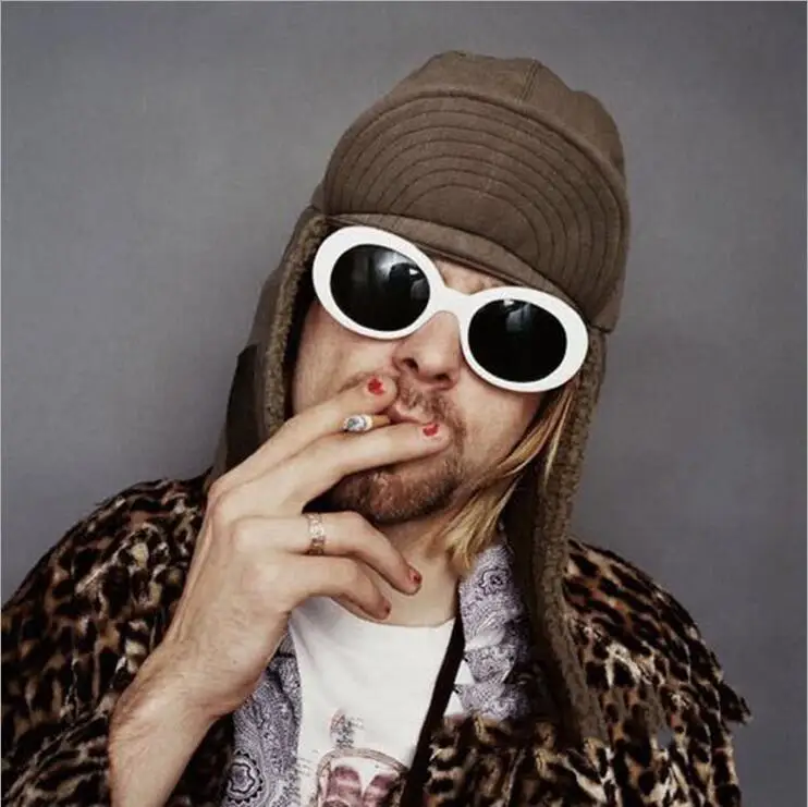 Sopretty weshion зеркало NIRVANA Kurt Cobain Овальные Солнцезащитные очки для Для женщин, зеркальные очки-авиаторы в ретро-стиле, мужские и женские солнцезащитные очки, UV400 S5128