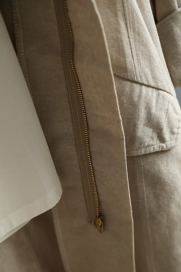 

2019 Autumn Harajuku Trench Coat For Women Loose Long Coat Women Casual Oversize Tops Streetwear Coat Ladies Trench Cotton Linen