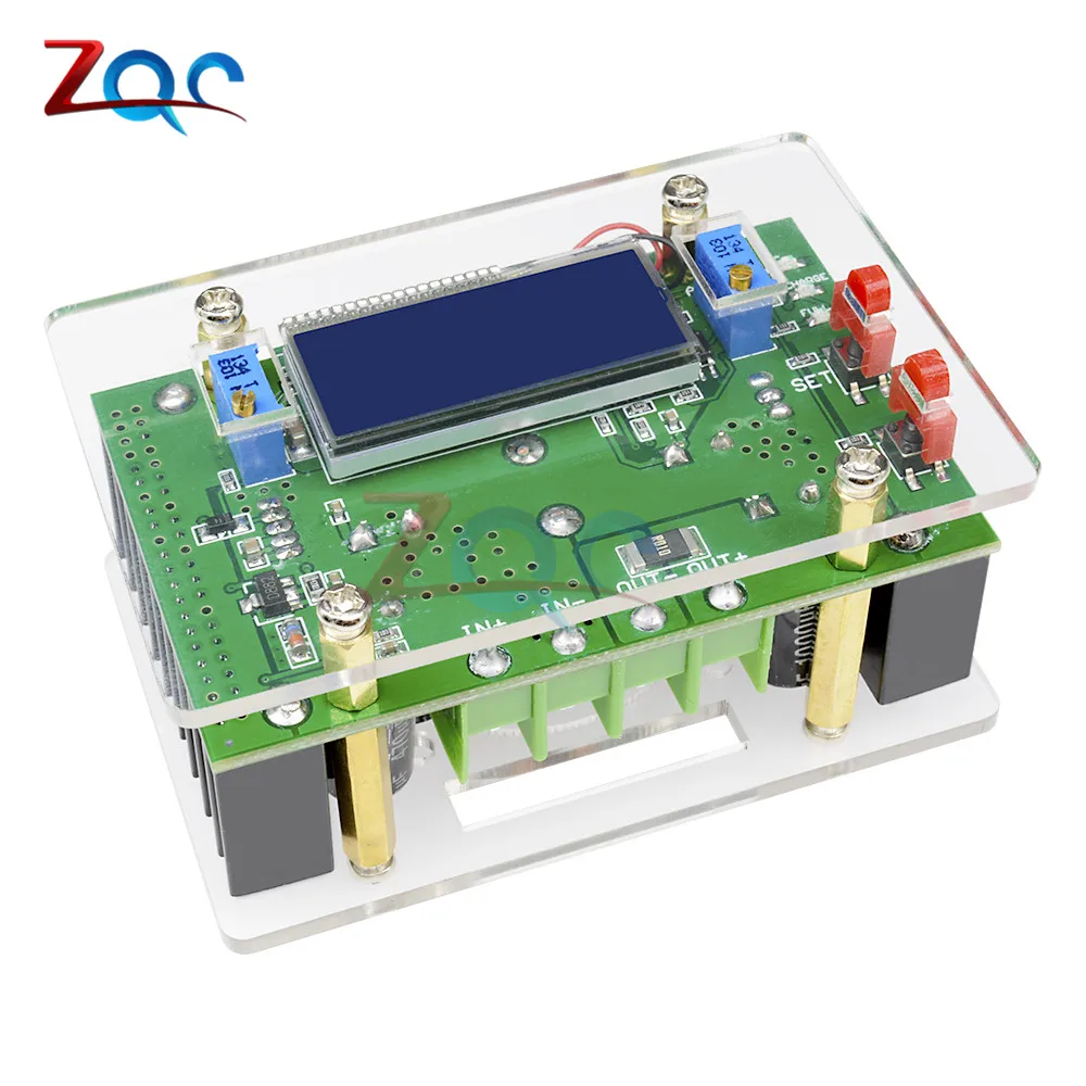 

CC/CV Adjustable DC-DC DC 10-60V to DC 10-32V 10A Step Down Buck Converter Power Supply Module LCD Display with Case