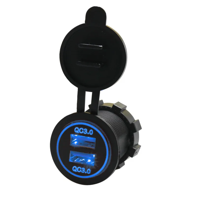 3 SOONHUA Dual QC 3,0 USB умное автомобильное зарядное устройство Универсальное зарядное устройство для быстрой зарядки s для мобильного телефона планшета с защитой от температуры - Цвет: 3