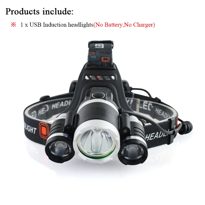 induction headlamp A Светодиодный налобный фонарь с инфракрасным датчиком, Индукционная фара, led xml t6, usb, налобный фонарь, L2, налобный фонарь для рыбной ловли, горной ловли, фонарь для кемпинга, 18650 аккумулятор - Испускаемый цвет: induction headlamp A